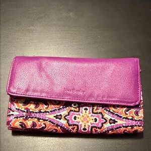 Vera Bradley Purple and Pink Patterned Wallet